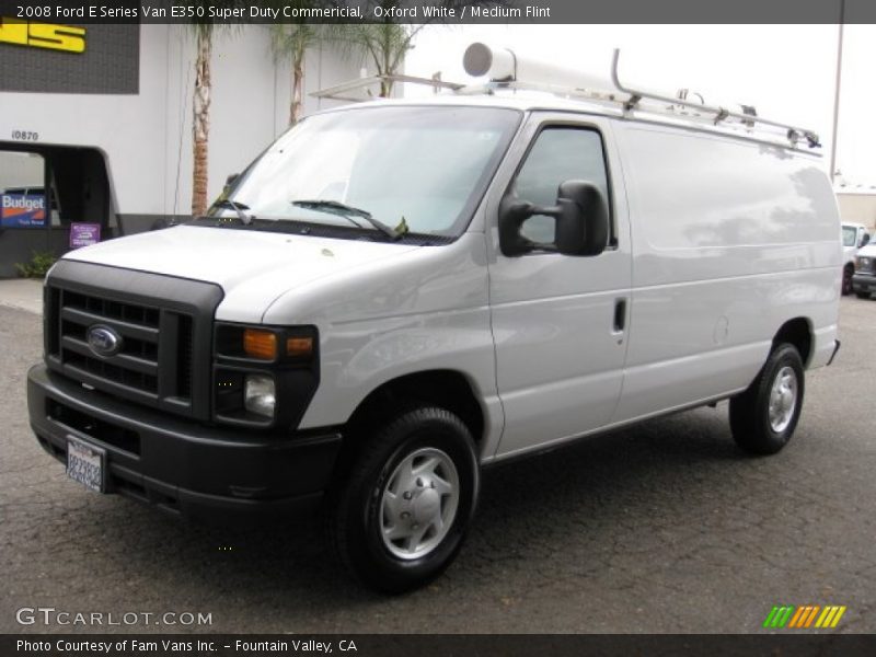 Oxford White / Medium Flint 2008 Ford E Series Van E350 Super Duty Commericial
