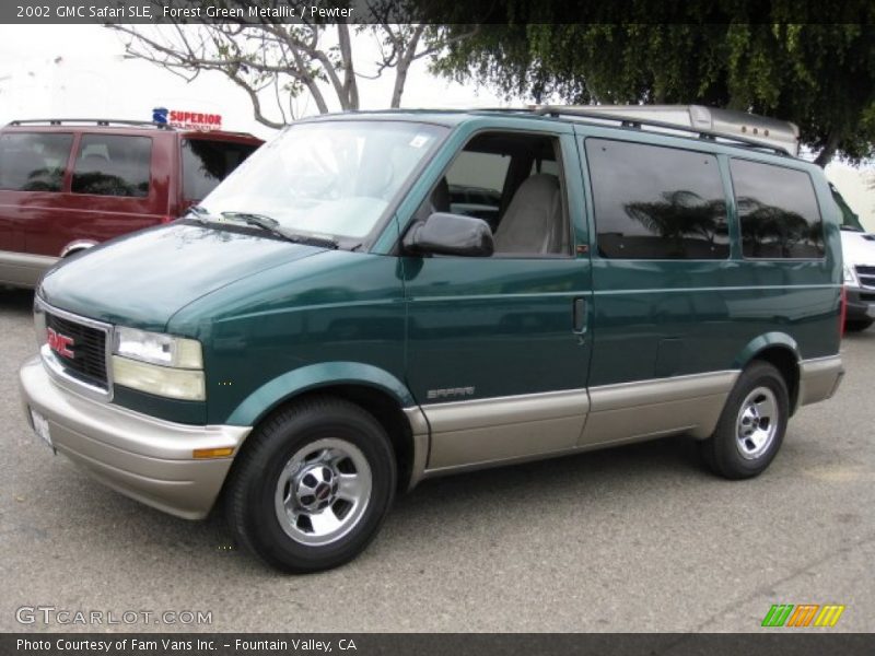 Forest Green Metallic / Pewter 2002 GMC Safari SLE