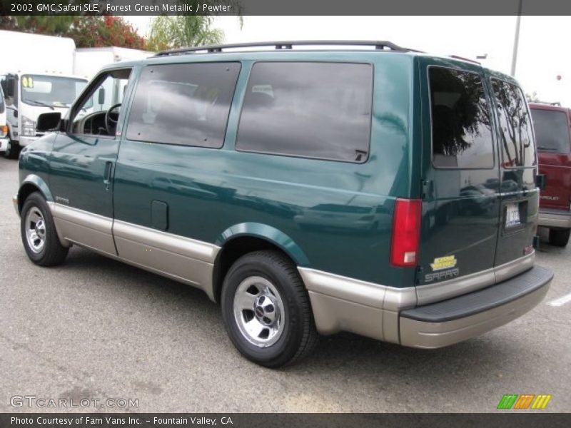 Forest Green Metallic / Pewter 2002 GMC Safari SLE