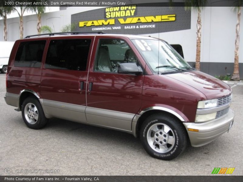 Dark Carmine Red Metallic / Medium Gray 2003 Chevrolet Astro LS