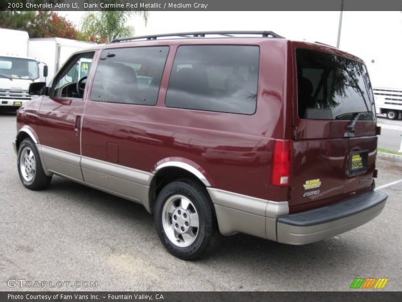 Dark Carmine Red Metallic / Medium Gray 2003 Chevrolet Astro LS