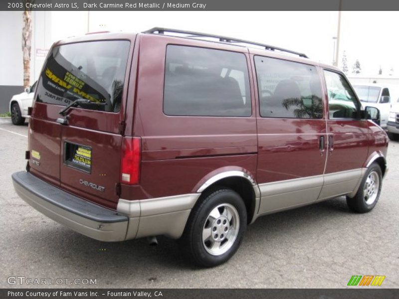 Dark Carmine Red Metallic / Medium Gray 2003 Chevrolet Astro LS