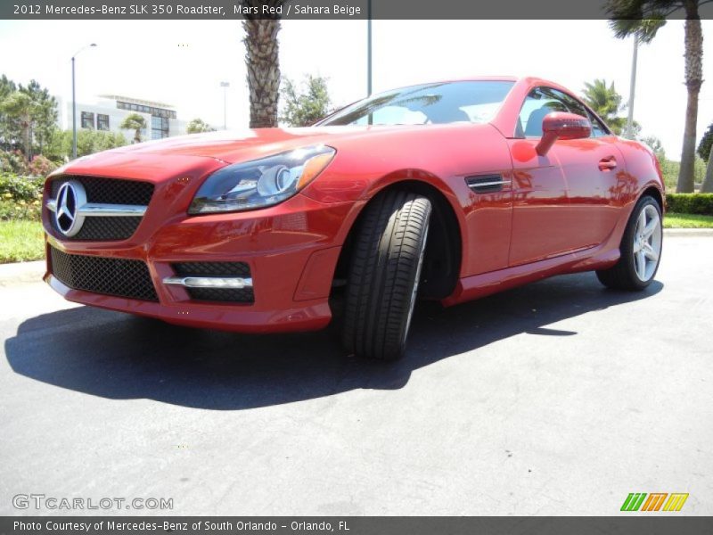 Mars Red / Sahara Beige 2012 Mercedes-Benz SLK 350 Roadster