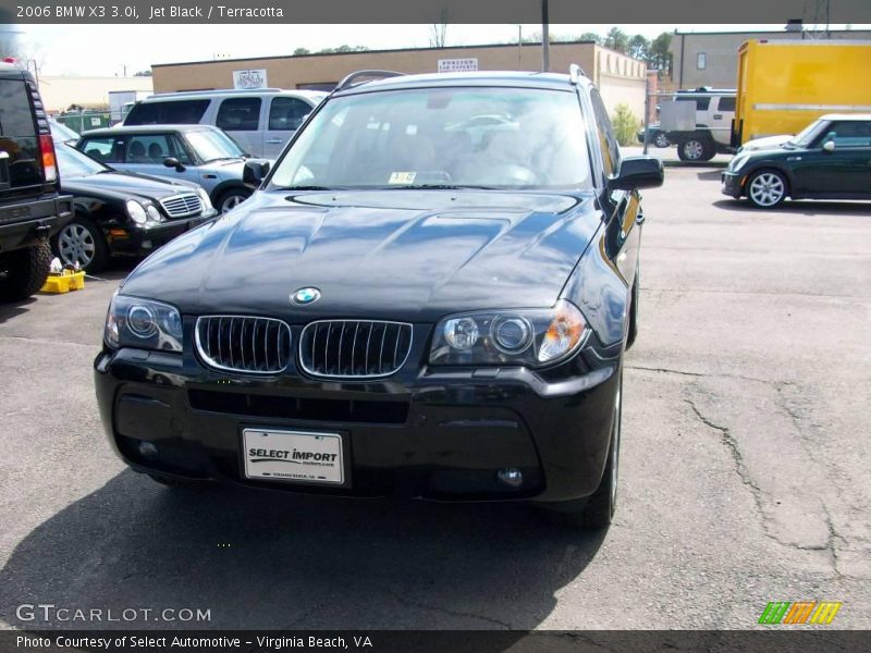 Jet Black / Terracotta 2006 BMW X3 3.0i