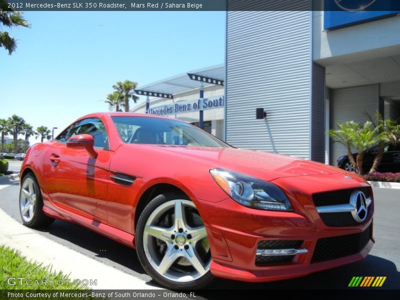Mars Red / Sahara Beige 2012 Mercedes-Benz SLK 350 Roadster