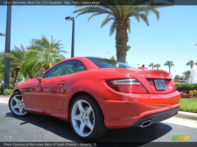 Mars Red / Sahara Beige 2012 Mercedes-Benz SLK 350 Roadster