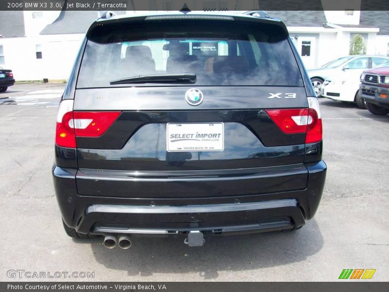 Jet Black / Terracotta 2006 BMW X3 3.0i