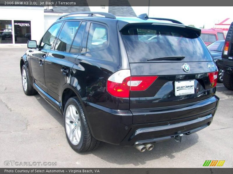 Jet Black / Terracotta 2006 BMW X3 3.0i