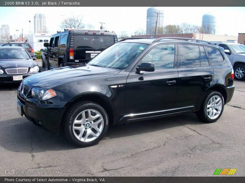 Jet Black / Terracotta 2006 BMW X3 3.0i