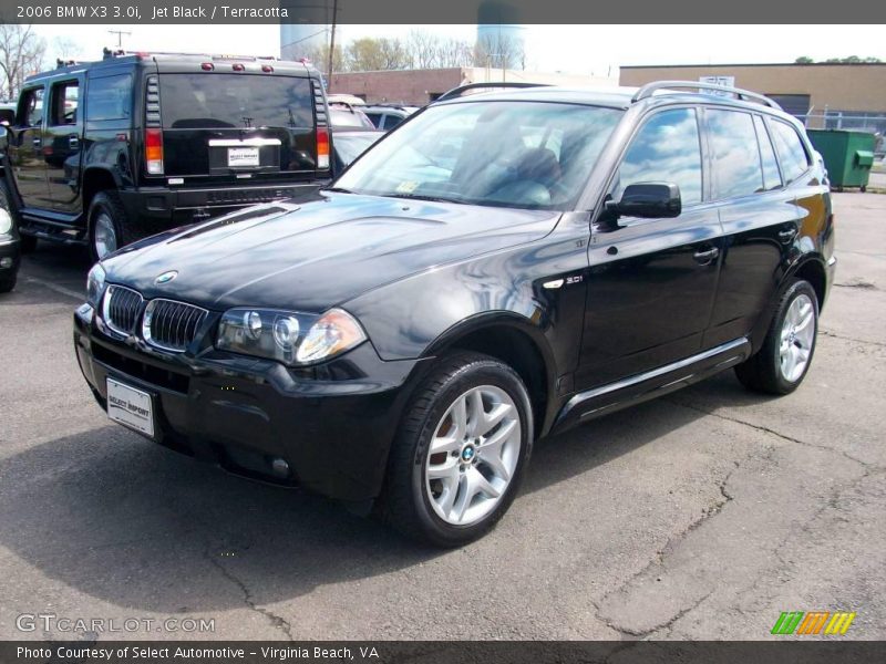 Jet Black / Terracotta 2006 BMW X3 3.0i