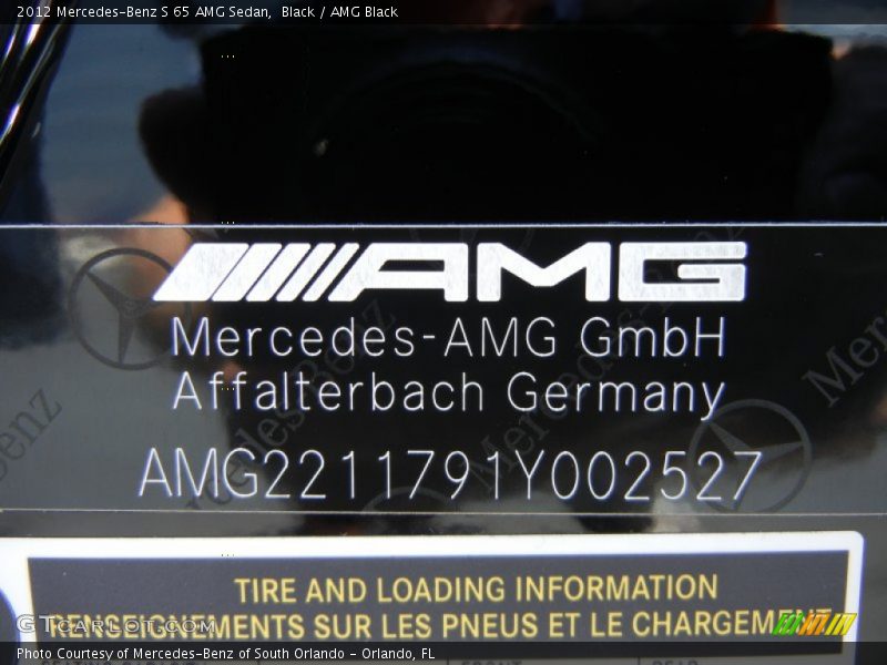 Black / AMG Black 2012 Mercedes-Benz S 65 AMG Sedan