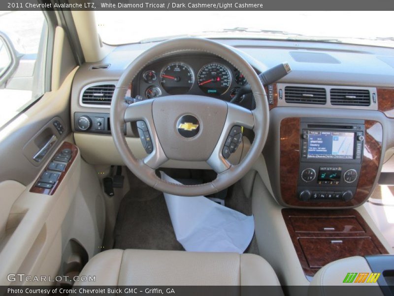 White Diamond Tricoat / Dark Cashmere/Light Cashmere 2011 Chevrolet Avalanche LTZ