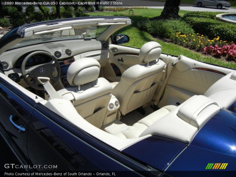Capri Blue Metallic / Stone 2009 Mercedes-Benz CLK 350 Cabriolet
