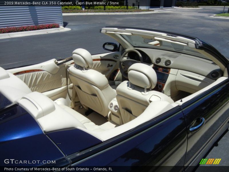 Capri Blue Metallic / Stone 2009 Mercedes-Benz CLK 350 Cabriolet