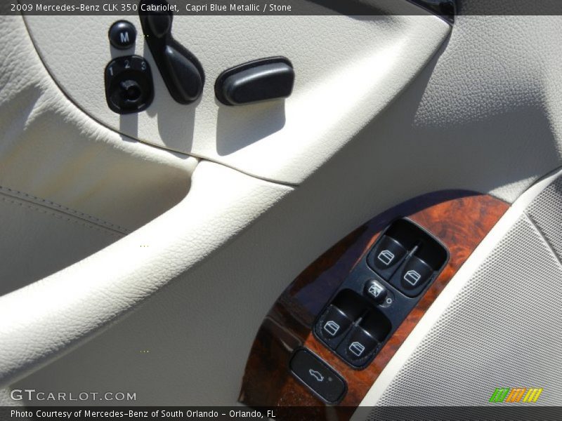 Capri Blue Metallic / Stone 2009 Mercedes-Benz CLK 350 Cabriolet