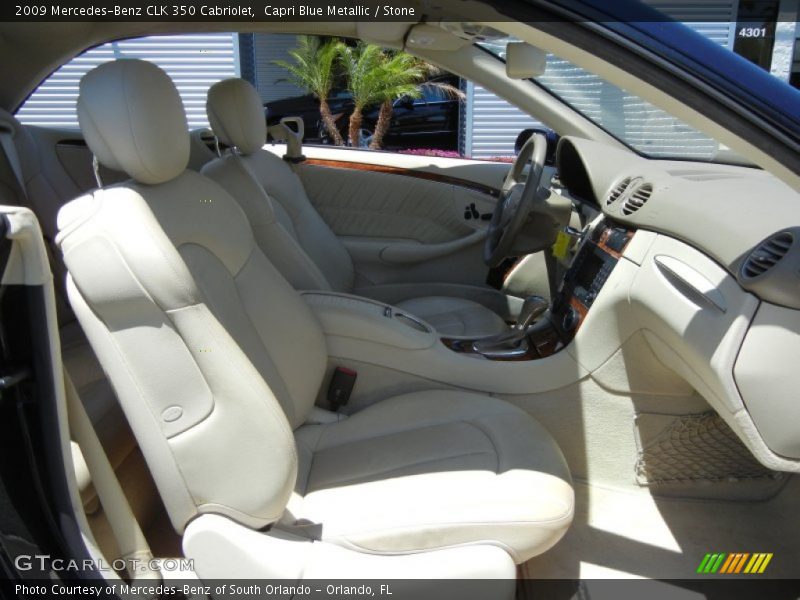 Capri Blue Metallic / Stone 2009 Mercedes-Benz CLK 350 Cabriolet