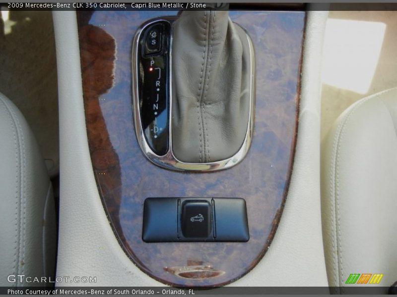Capri Blue Metallic / Stone 2009 Mercedes-Benz CLK 350 Cabriolet