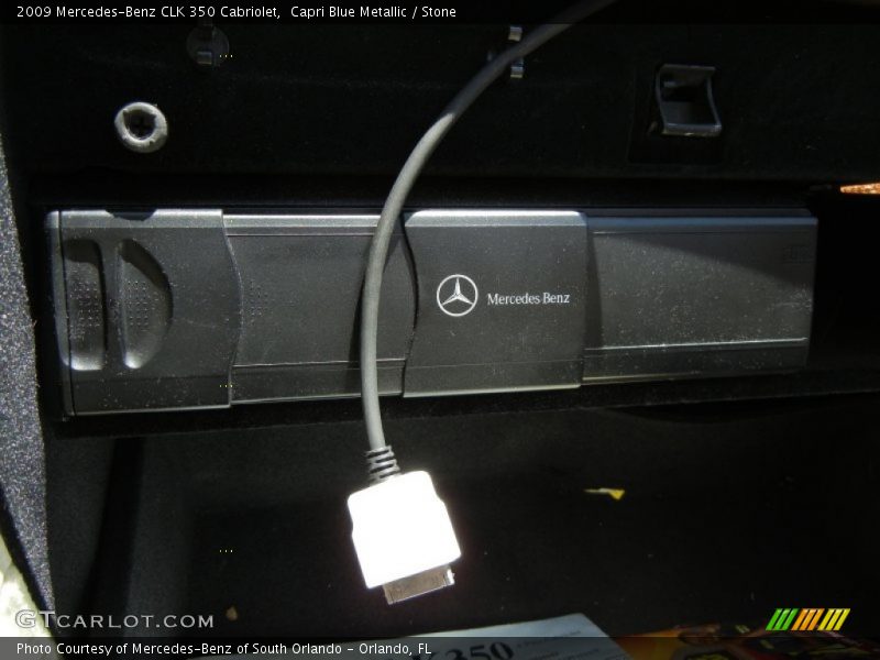 Capri Blue Metallic / Stone 2009 Mercedes-Benz CLK 350 Cabriolet