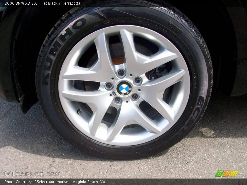 Jet Black / Terracotta 2006 BMW X3 3.0i