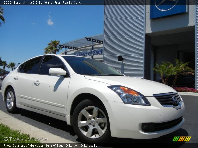 Winter Frost Pearl / Blond 2009 Nissan Altima 2.5 SL