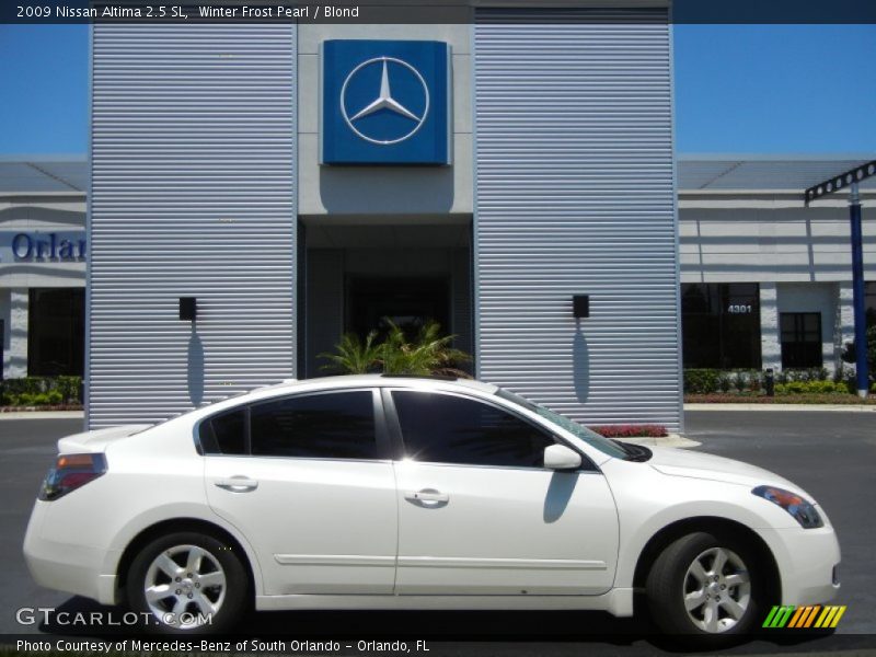 Winter Frost Pearl / Blond 2009 Nissan Altima 2.5 SL