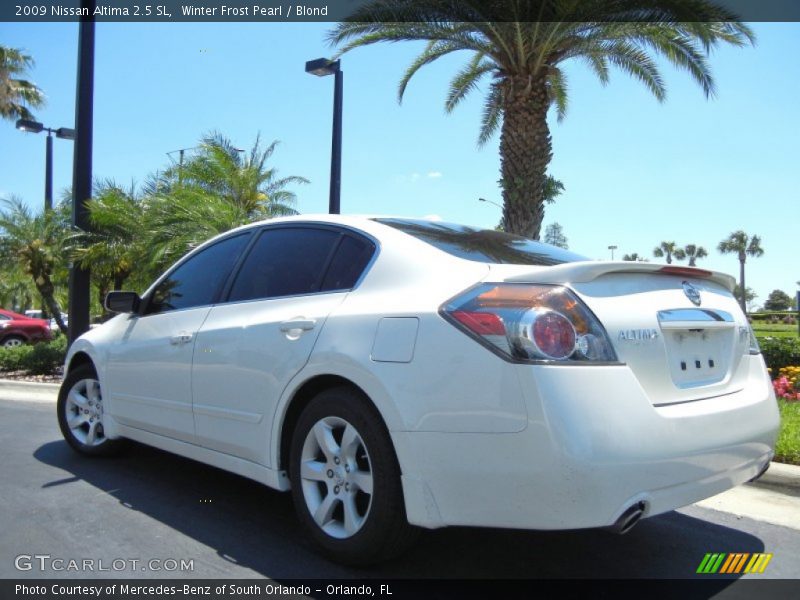 Winter Frost Pearl / Blond 2009 Nissan Altima 2.5 SL