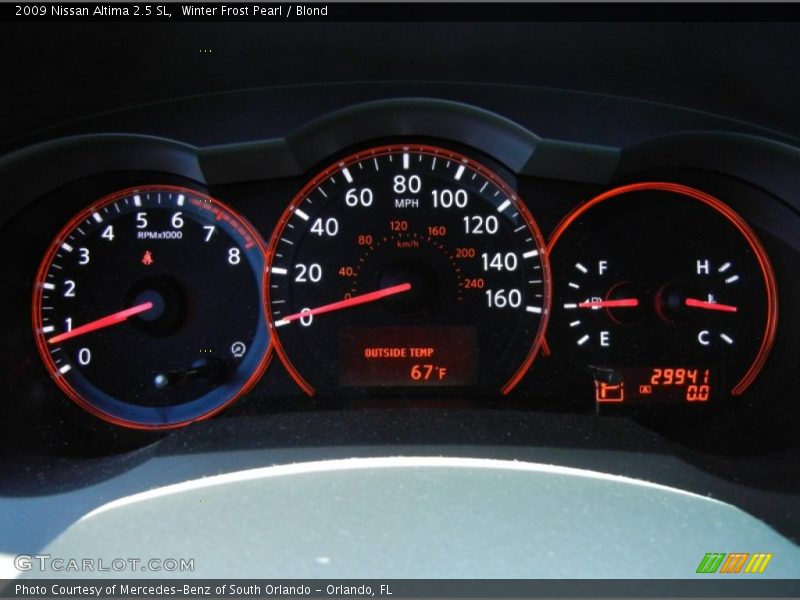 Winter Frost Pearl / Blond 2009 Nissan Altima 2.5 SL