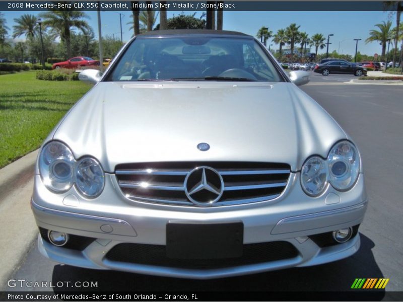 Iridium Silver Metallic / Stone/Black 2008 Mercedes-Benz CLK 550 Cabriolet