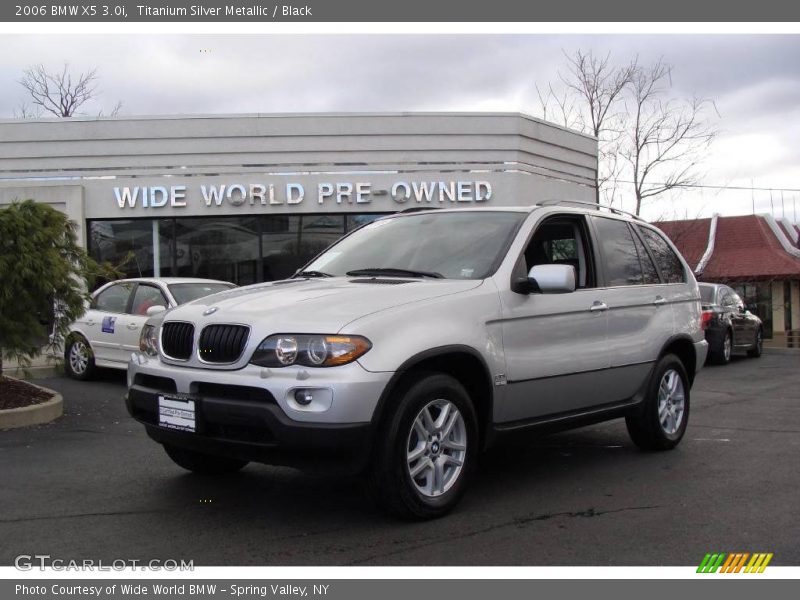 Titanium Silver Metallic / Black 2006 BMW X5 3.0i