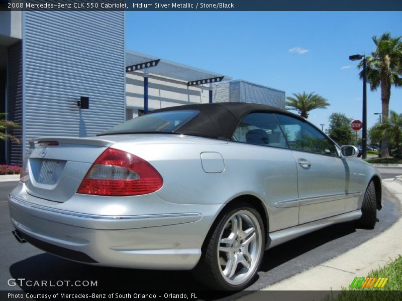 Iridium Silver Metallic / Stone/Black 2008 Mercedes-Benz CLK 550 Cabriolet