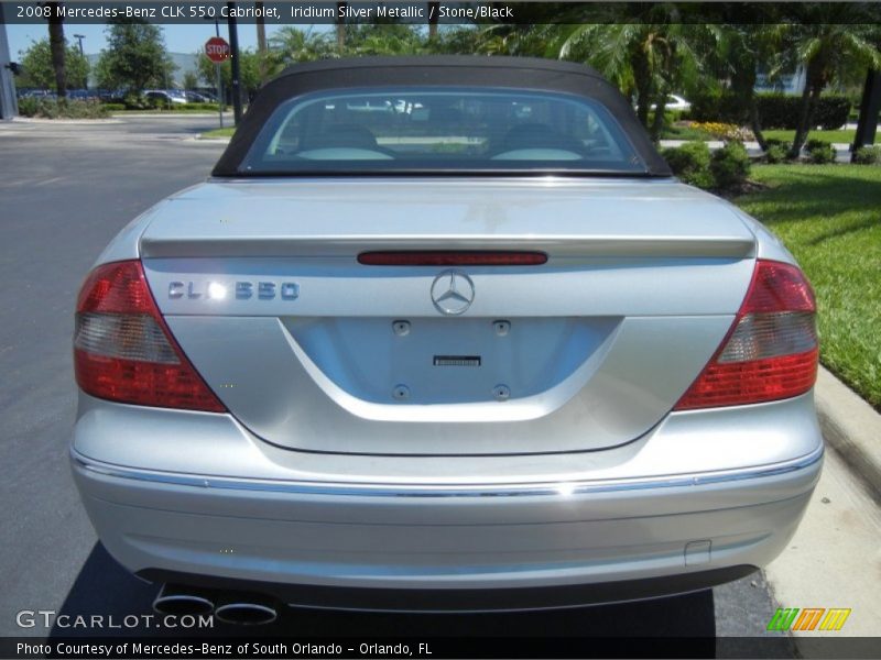 Iridium Silver Metallic / Stone/Black 2008 Mercedes-Benz CLK 550 Cabriolet
