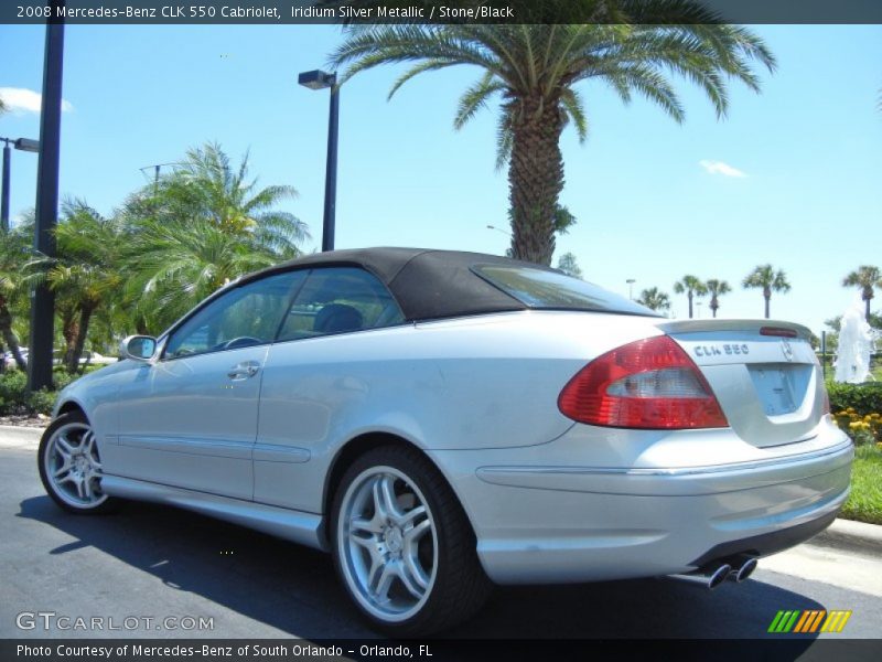 Iridium Silver Metallic / Stone/Black 2008 Mercedes-Benz CLK 550 Cabriolet