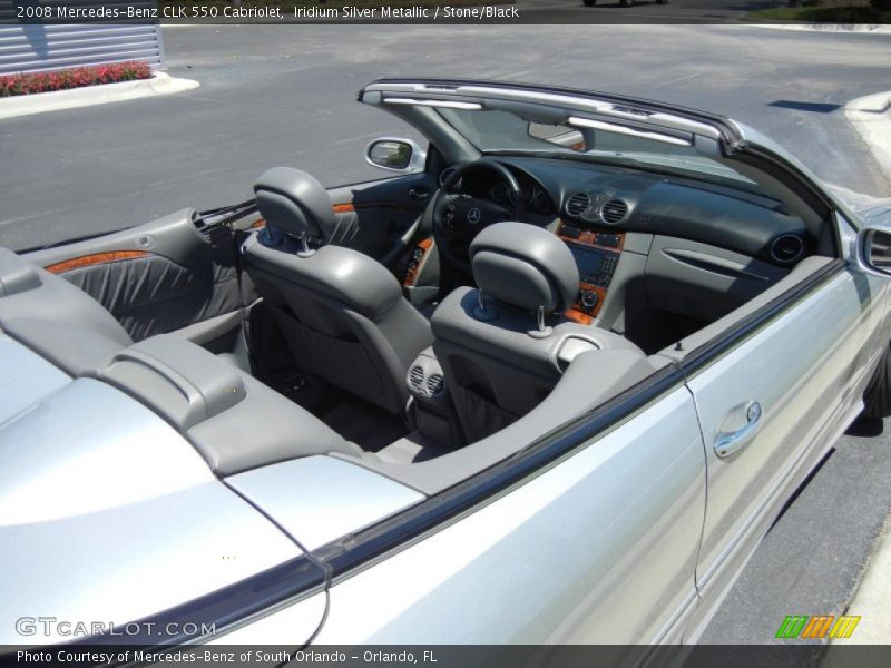 Iridium Silver Metallic / Stone/Black 2008 Mercedes-Benz CLK 550 Cabriolet