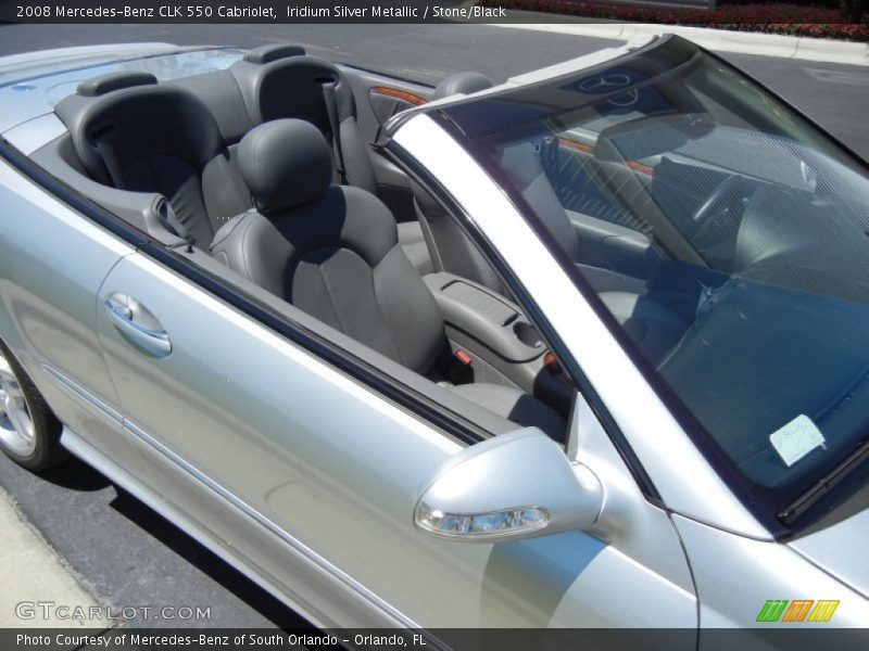 Iridium Silver Metallic / Stone/Black 2008 Mercedes-Benz CLK 550 Cabriolet
