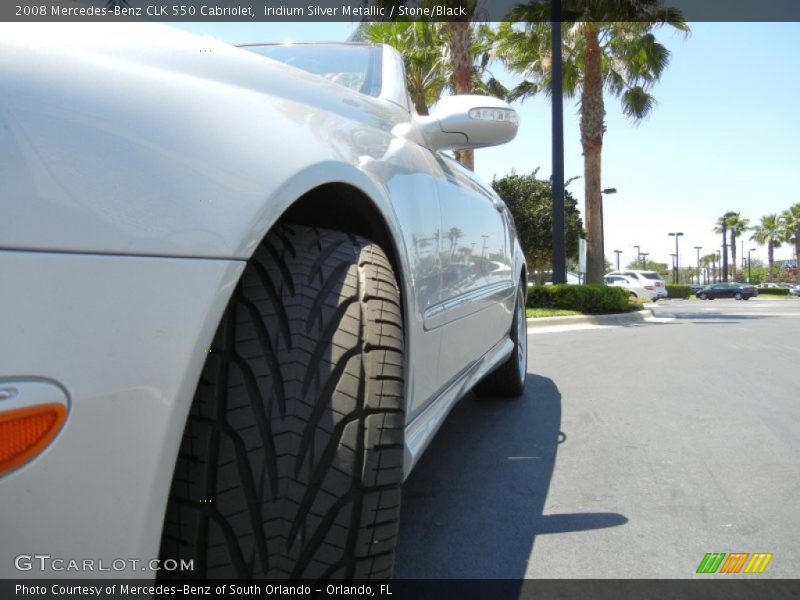 Iridium Silver Metallic / Stone/Black 2008 Mercedes-Benz CLK 550 Cabriolet