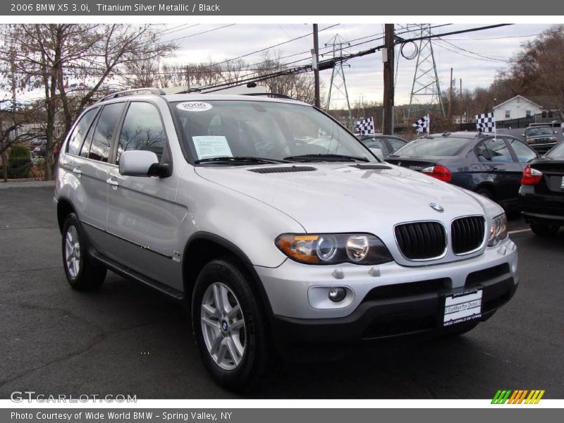Titanium Silver Metallic / Black 2006 BMW X5 3.0i