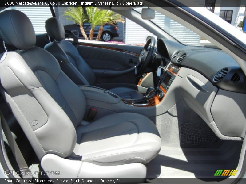 Iridium Silver Metallic / Stone/Black 2008 Mercedes-Benz CLK 550 Cabriolet