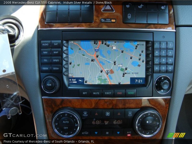 Iridium Silver Metallic / Stone/Black 2008 Mercedes-Benz CLK 550 Cabriolet