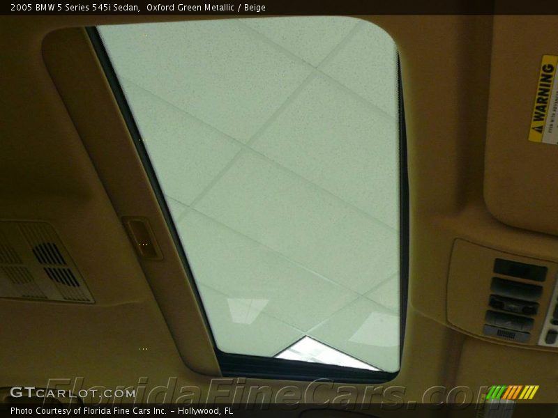 Oxford Green Metallic / Beige 2005 BMW 5 Series 545i Sedan