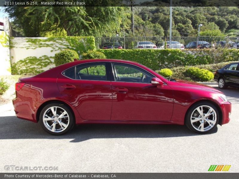 Matador Red Mica / Black 2010 Lexus IS 250