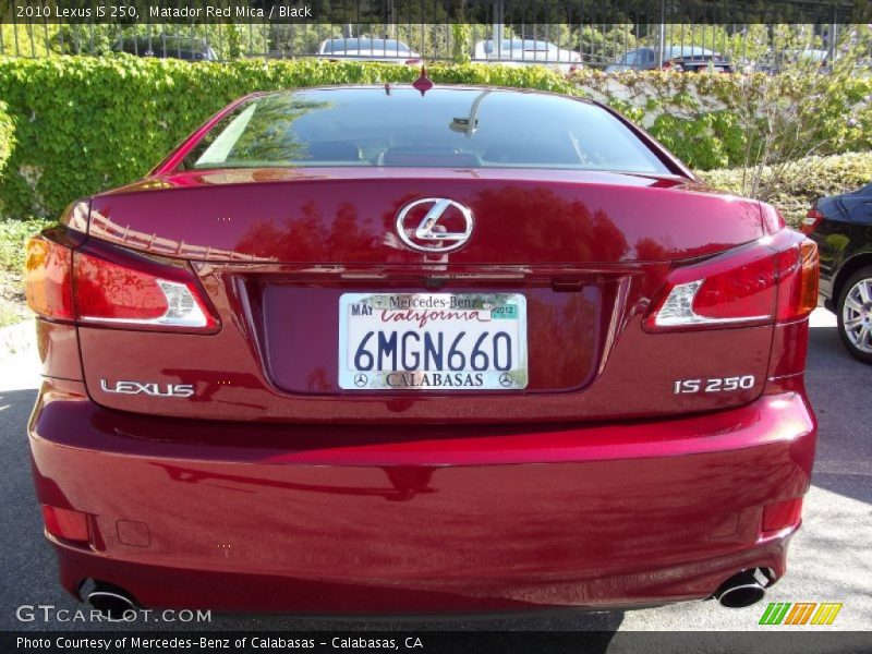 Matador Red Mica / Black 2010 Lexus IS 250
