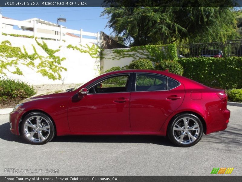 Matador Red Mica / Black 2010 Lexus IS 250