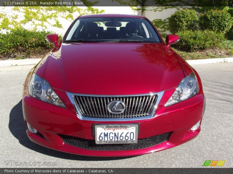 Matador Red Mica / Black 2010 Lexus IS 250