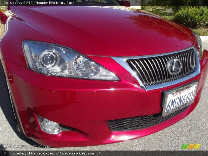 Matador Red Mica / Black 2010 Lexus IS 250