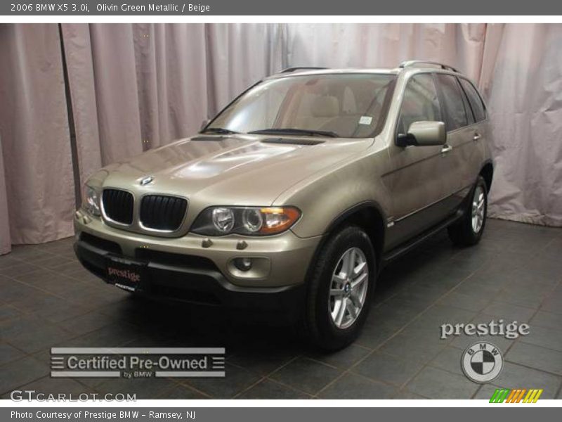 Olivin Green Metallic / Beige 2006 BMW X5 3.0i