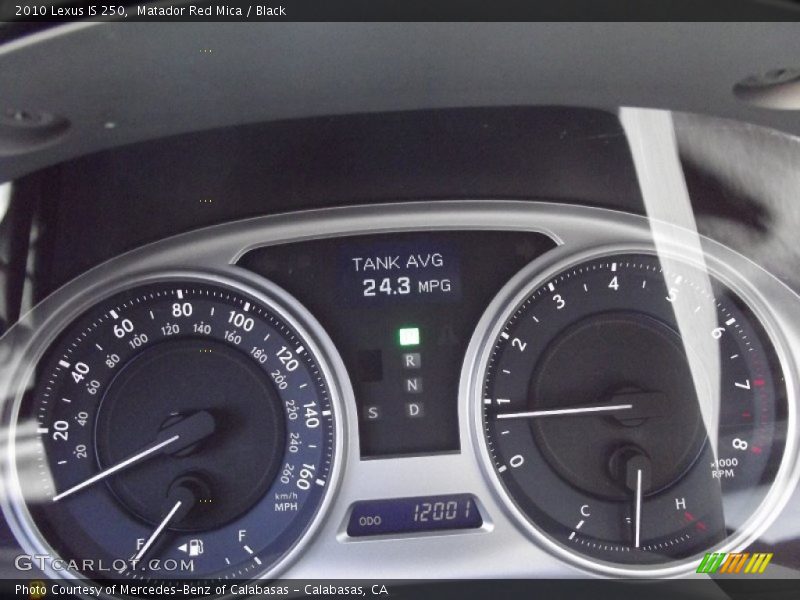 Matador Red Mica / Black 2010 Lexus IS 250