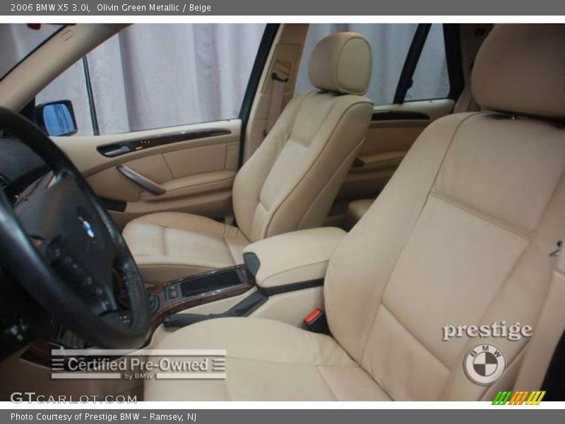 Olivin Green Metallic / Beige 2006 BMW X5 3.0i