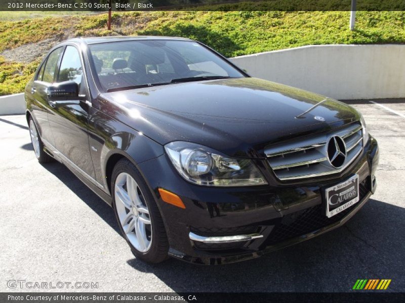 Black / Black 2012 Mercedes-Benz C 250 Sport