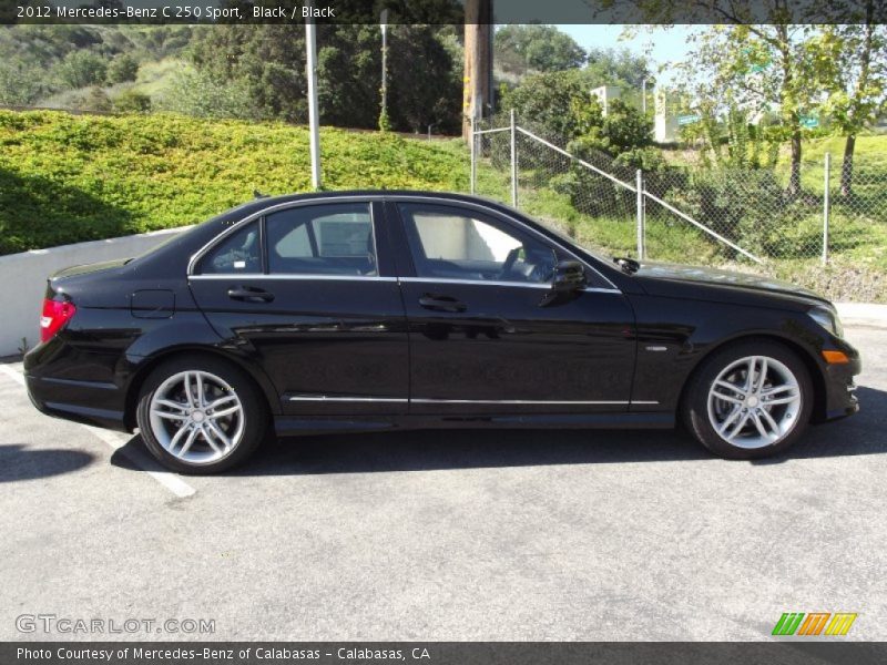 Black / Black 2012 Mercedes-Benz C 250 Sport