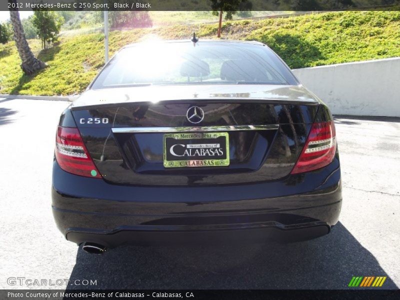 Black / Black 2012 Mercedes-Benz C 250 Sport